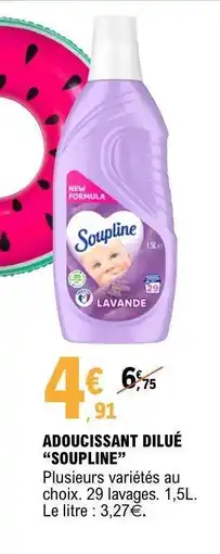E.Leclerc Adoucissant dilué SOUPLINE offre