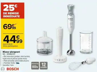Carrefour Bosch mixeur plongeant offre
