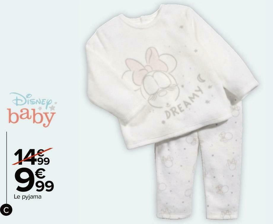 Carrefour Disney baby pyjama bébé offre