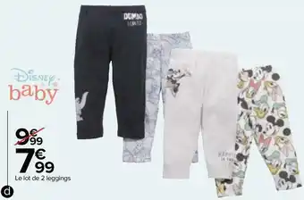 Carrefour Disney baby leggings fille offre