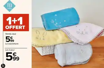 Carrefour Tex baby couverture micropolaire offre