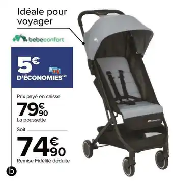 Promo Bebeconfort poussette compacte soko chez Carrefour