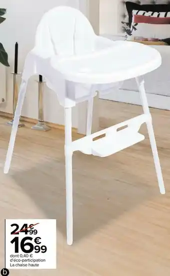 Carrefour Chaise haute ultra compacte offre