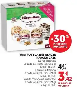 Hyper U Haagen dazs - mini pots creme glacee offre