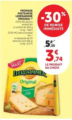 Hyper U Leerdammer - fromage pasteurise original offre