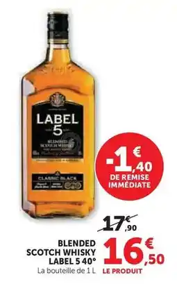 Hyper U Label 5 - blended scotch whisky 40° offre
