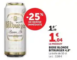 Hyper U Bitburger - biere blonde 4,8° offre