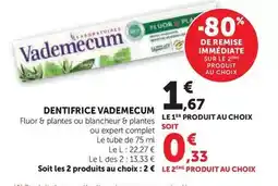 Hyper U Vademecum - dentifrice offre