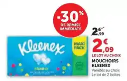 Hyper U Kleenex - mouchoirs offre