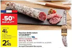 Carrefour Drive Le galibier - saucisse d'oîte nature offre