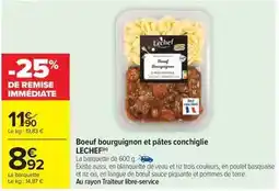 Carrefour Drive Lechef - boeuf bourguignon et pâtes conchiglie offre