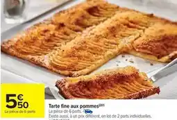 Carrefour Drive Tarte fine aux pommes offre