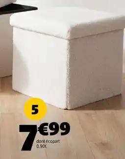Gifi Pouf coffre clara bouclette offre