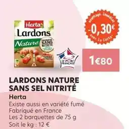 E.Leclerc Herta - lardons nature sans sel nitrité offre