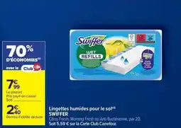 Carrefour Drive Swiffer - lingettes humides pour le sol offre