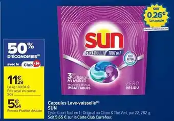 Sun - capsules lave-vaisselle