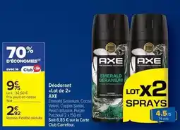 Carrefour Drive Axe - déodorant lot de 2 offre