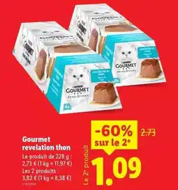 Lidl Purina - gourmet revelation thon offre