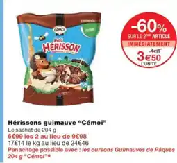 Monoprix Hérissons guimauve cémoi offre