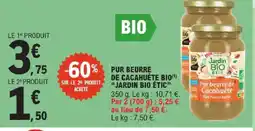 E.Leclerc Jardin bio etic pur beurre de cacahuète bio offre