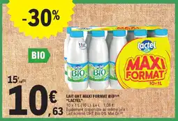 E.Leclerc Lactel lait uht maxi format bio offre