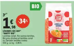 E.Leclerc Happy bio lentilles corail offre