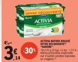 E.Leclerc Danone activia nature brassé offre découverte offre