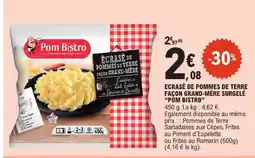 E.Leclerc Pom bistro ecrasé de pommes de terre façon grand-mère surgelé offre