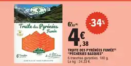 E.Leclerc Pêcheries basques truite des pyrénées fumée offre