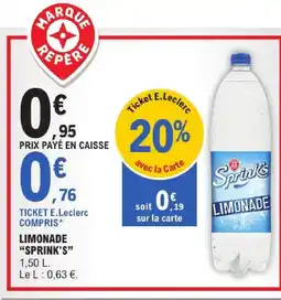 E.Leclerc Sprink's limonade offre