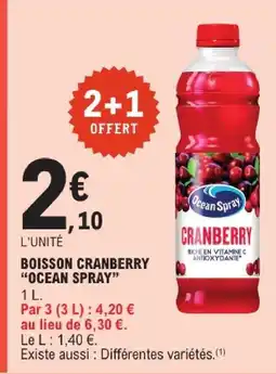 E.Leclerc Ocean spray boisson cranberry offre