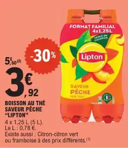 E.Leclerc Lipton boisson au thé saveur pêche offre