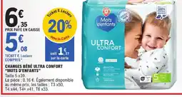 E.Leclerc Mots d'enfants changes bébé ultra confort offre