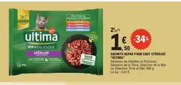 E.Leclerc Ultima sachets repas pour chat stérilisé offre