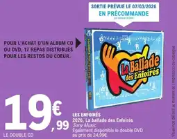 E.Leclerc Sony music les enfoirés offre