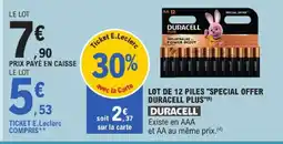E.Leclerc Duracell lot de 12 piles special offer duracell plus offre