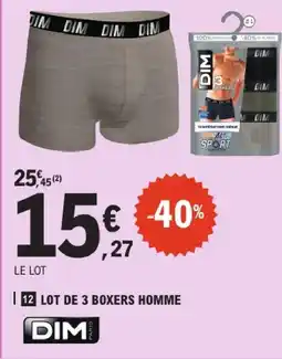 E.Leclerc Dim lot de 3 boxers homme offre