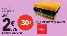 E.Leclerc Tissaia serviette 50x80 cm offre