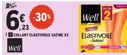 E.Leclerc Well collant elastivoile satiné x 2 offre