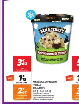 Netto BEN & JERRY'S Pot crème glacée brookies et cream offre