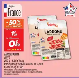 Netto NETTO Lardons fumés offre