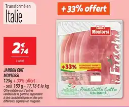 Netto MONTORSI Jambon cuit offre