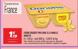 Netto DANETTE Crème dessert prix choc à la vanille offre