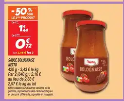 Netto NETTO Sauce bolognaise offre