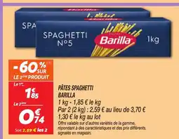 Netto BARILLA Pâtes spaghetti offre