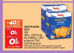 Netto NETTO Biscottes nature offre