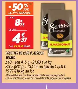 Netto SENSEO Dosettes de café classique offre