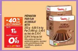 Netto NETTO Préparation pour flan au chocolat offre