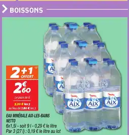 Netto NETTO Eau minérale aix-les-bains offre