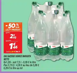 Netto NETTO Eau gazeuse source marguita offre
